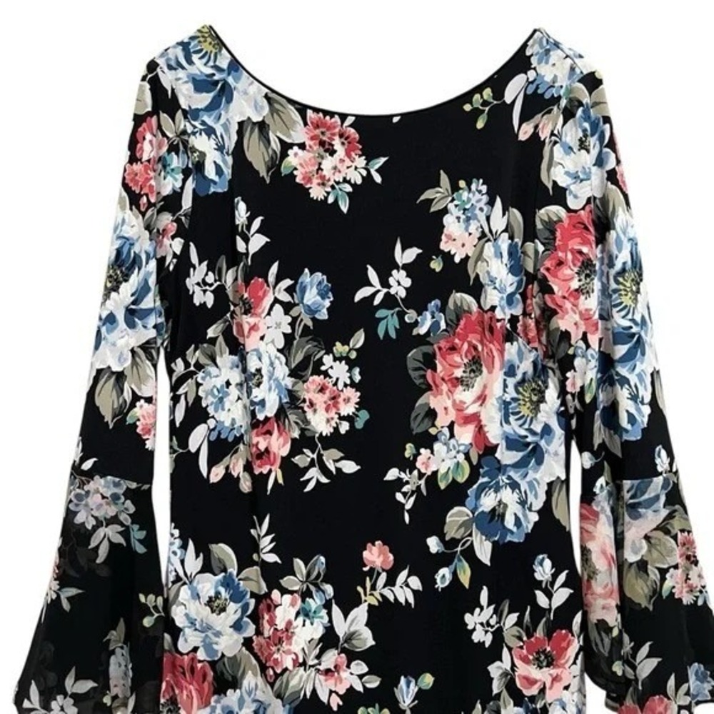 White House Black Market NWT Floral V Neck Sheath Dress L - Picture 4 of 6